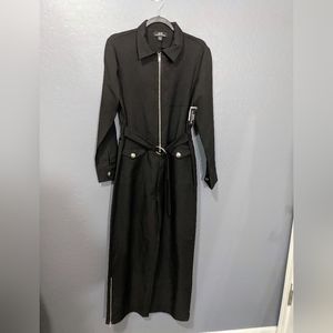 Suitable for Work SFW utility jumpsuit boiler suit with zipper and button detail